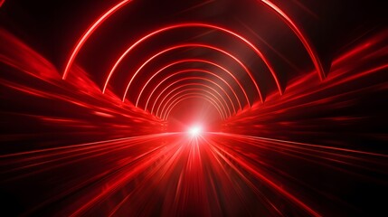 Fototapeta premium Radial red light through the tunnel glowing in the darkness for print designs templates, Advertising materials, Email Newsletters, Header webs, e commerce signs retail shopping, advertisement business