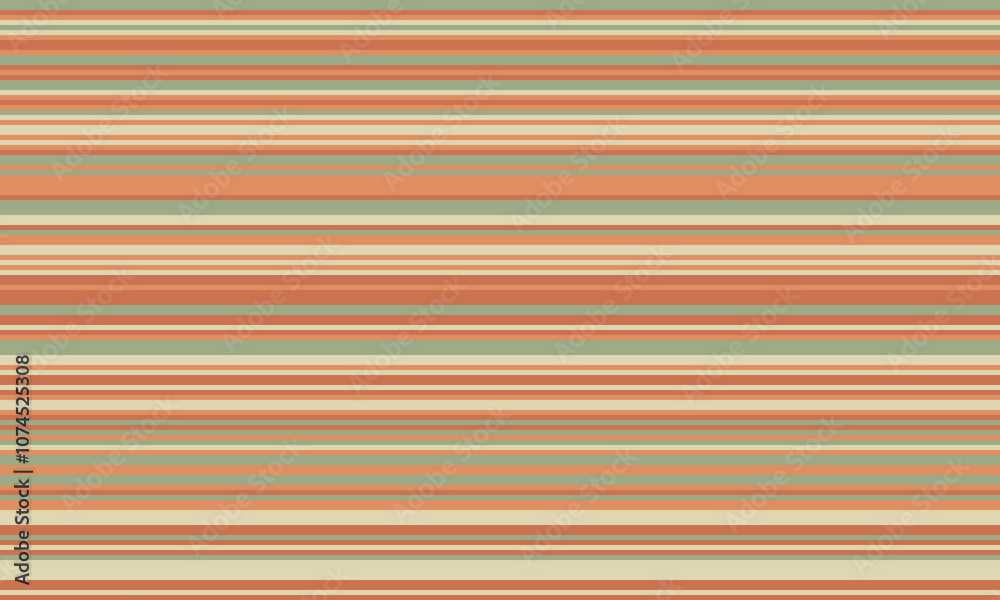 Aufkleber geometric stripes seamless vector pattern with horizontal lines in varied colours, creating an abstr