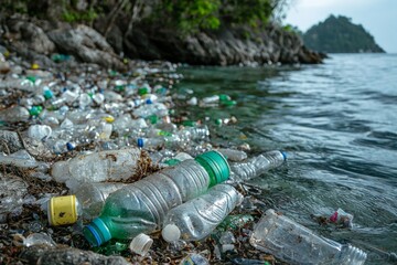 Fototapeta premium Waste and Plastic Pollution in the environment