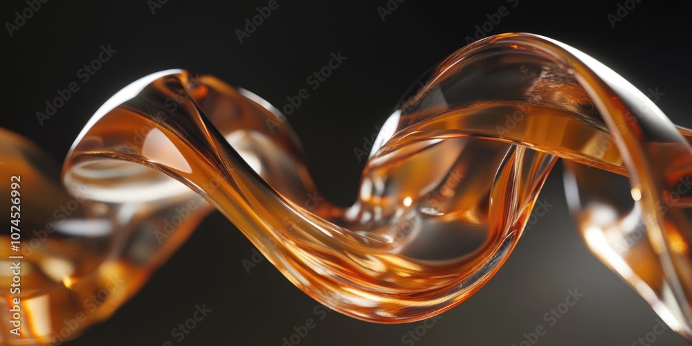 Aufkleber a close-up view of a glass object against a dark background