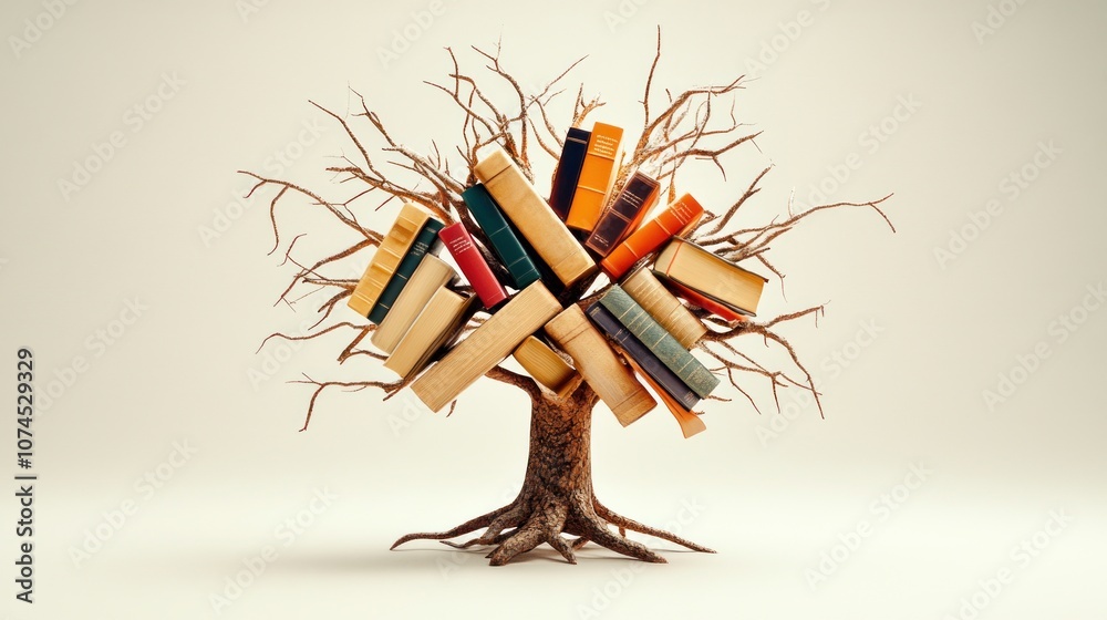 Poster Books grow from the roots of knowledge in a unique tree design