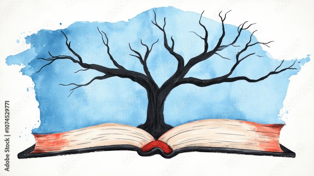 Poster explore the connection between books and nature through art