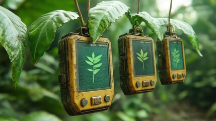 Eco-friendly devices monitor plant growth in nature