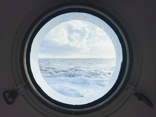 Luxurious ocean view or oceanview or outside or exterior cabin on luxury cruiseship or cruise ship...