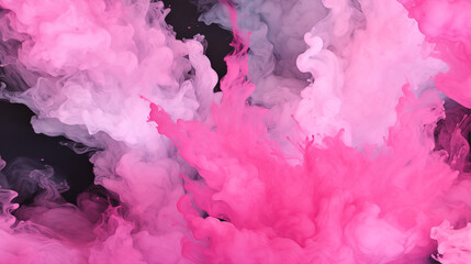 Fototapeta premium pink paint splash isolated on black background. paint background.