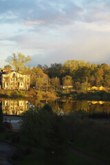 Summer landscape, lush green vegetation and nature.