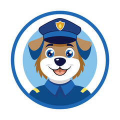 Cute Dog Wearing a Hat Vector Illustration - Playful and Stylish Cartoon Pet Character for Fashion and Fun Designs