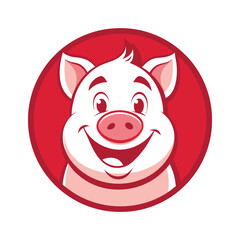Trendy Pig Mascot Logo Vector - Professional and Adorable Icon for YouTube Channels, Social Media Branding, and Digital Content