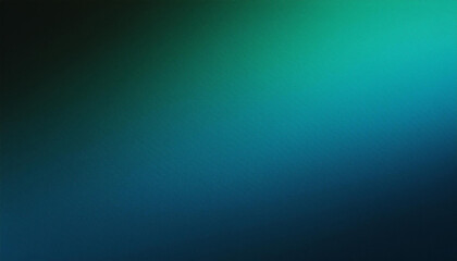 Teal blue green black color gradient background grainy texture effect dark technology abstract banner design, copy space