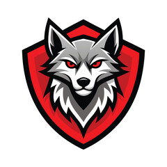 Majestic Winged Wolf Head Vector Illustration - Fierce and Mythical Creature Design for Decorative Art, Emblems, and Fantasy Themes