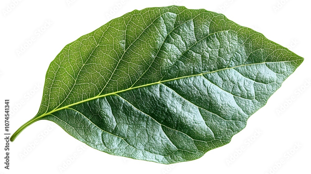 Poster closeup of a lush,green leaf with vibrant texture and intricate organic patterns,showcasing the beau