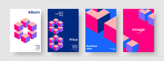 Fototapeta premium Creative Book Cover Template. Geometric Business Presentation Design. Isolated Report Layout. Banner. Brochure. Background. Poster. Flyer. Handbill. Advertising. Newsletter. Pamphlet. Journal