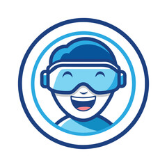 Protective Goggles Vector Illustration - Minimalist Eyewear Icon for Safety, Sports, Scuba Diving, and Fashion Accessories