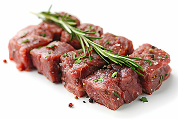 Raw beef meat isolated on white