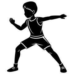 silhouette of a child running