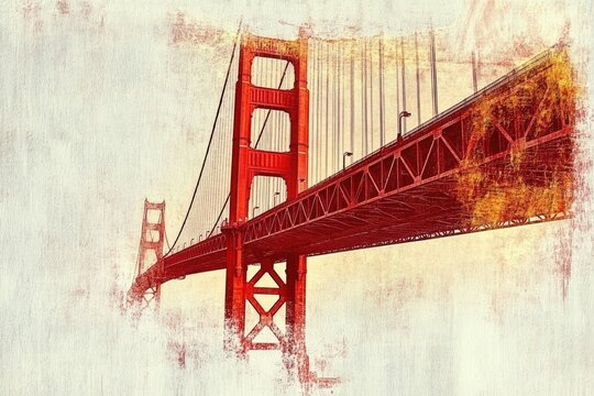 A clock-tower stands atop a bridge, providing a sense of time and place