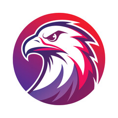 Majestic Eagle Head Vector Illustration - Powerful Silhouette of a Fierce Bird of Prey Symbolizing Strength and Freedom