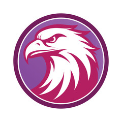 Majestic Eagle Head Vector Illustration - Powerful Silhouette of a Fierce Bird of Prey Symbolizing Strength and Freedom