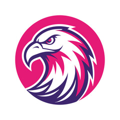 Majestic Eagle Head Vector Illustration - Powerful Silhouette of a Fierce Bird of Prey Symbolizing Strength and Freedom