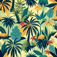 seamless Tropical rainforestpattern