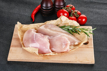 Raw chicken breast boneless for cooking