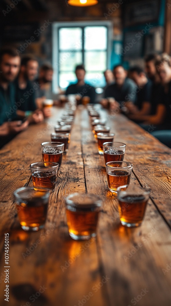 Poster a group of professionals enjoying a coffee break and casual conversation in a modern office capturin