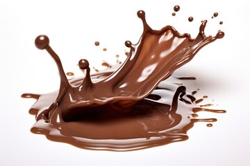 Melting chocolate dessert refreshment splattered.
