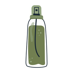 Perfume in a beautiful bottle. Eau de parfum in a spray bottle. Vector icon.