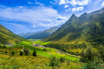 Village of Wirl and Galtür in the Paznaun Valley, State of Tirol, Austria