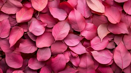 Fototapeta premium Pink leaves fall background, autumn concept background