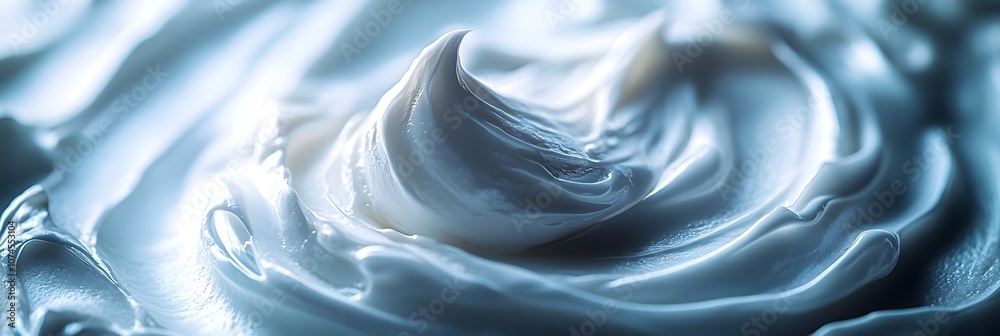 Poster dreamy blue ethereal swirl abstract elegance texture background. smooth,soft,and luxurious wispy wav