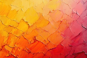 A detailed view of a vibrant artwork featuring warm colors, great for editorial use in design or educational contexts