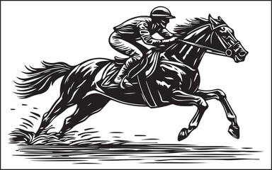 Obraz premium Desert Cowboy Vector Silhouette 