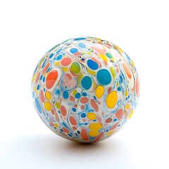 Ball isolated on a with a white background, close up