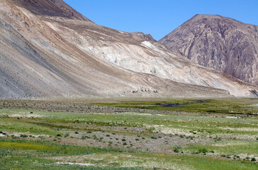 Mountains along the Bartang Valley in the Gorno-Badakhshan region in Tajikistan