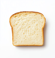 Freshly baked white bread on white background. 