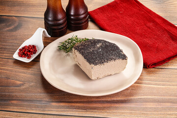 Delicous liver pate snack appetizer