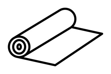 Rolled carpet icon, vector illustration. Editable stroke.