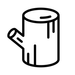 Tree stump icon, vector illustration. Editable stroke.