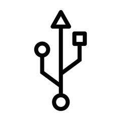 USB connector icon, vector illustration. Editable stroke.