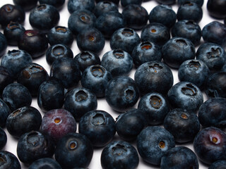 A background image with blueberries in a detailed view and different levels of focus