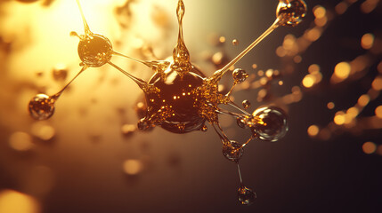 Gold Production and Investment Illustrated Background with Golden Concept, Financial Asset and Mining Theme