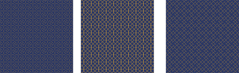 hexagonal motif with blue yellow and white colors