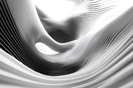 A simple yet striking image of a curved object in monochrome