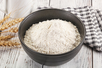 Wheat flour heap for bake