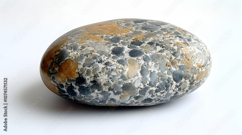 Poster rugged textured stone with earthy tones and granular surface - natural geological formation with wea
