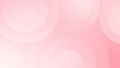 Abstract background. Pink and white gradation. Geometric Circle effect style. Modern minimalist banner background illustration