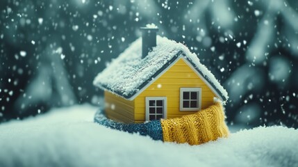 Fototapeta premium Snowy Toy House