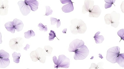 Obraz premium Purple and White Flowers on White Surface