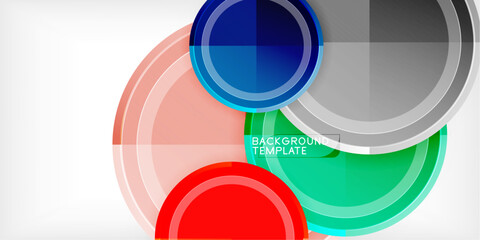 Obraz premium Minimal geometric abstract background. Circle triangle design